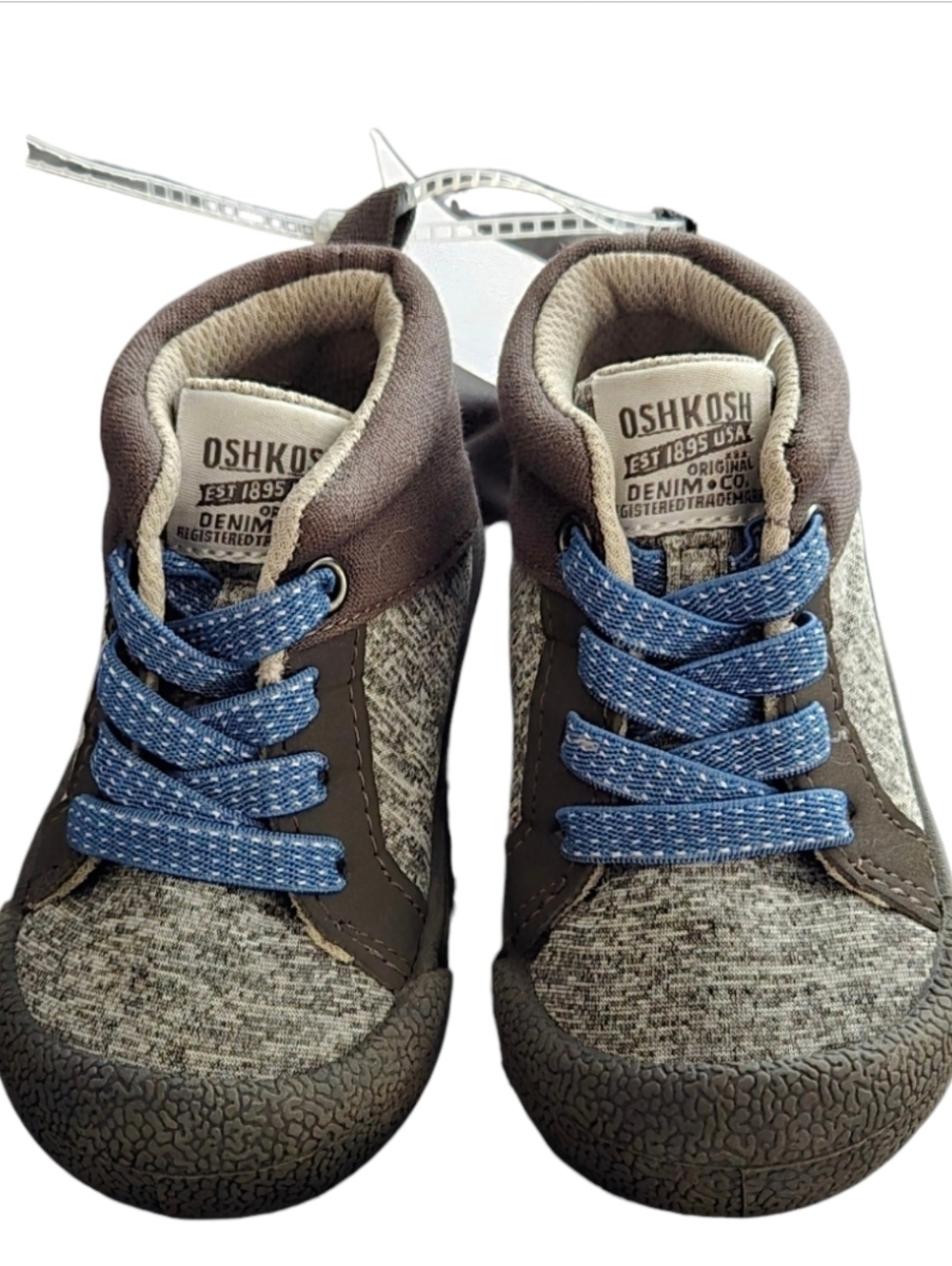 OSHKOSH B'Gosh Toddler Boys Textile Salva Grey Blue Shoes Sneakers Size 5